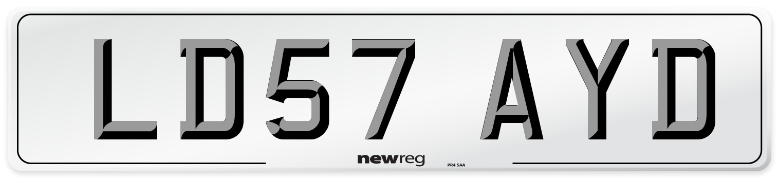 LD57 AYD Number Plate from New Reg